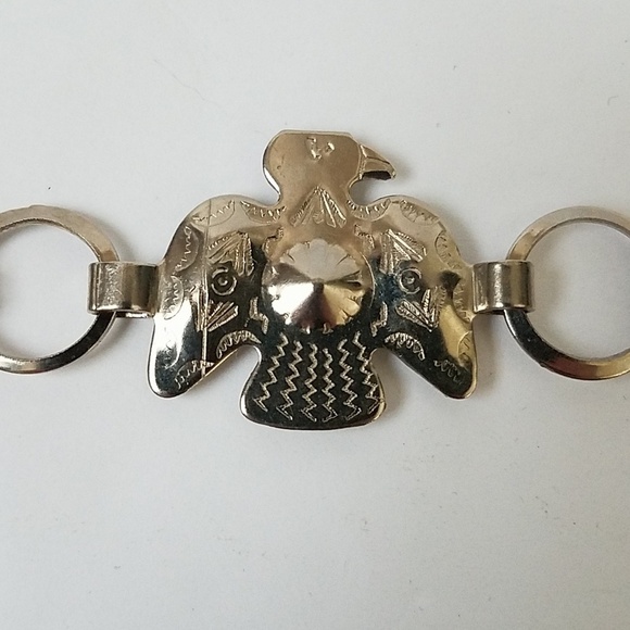 Stamped Silvertone Eagle Belt/Necklace main image 6